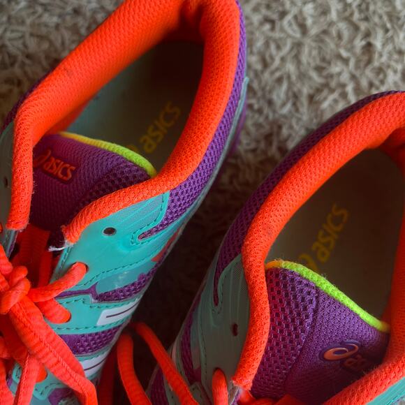 Asics Women's Gel-Frantic Blue / Purple / Orange Athletic Shoes Size 6.5 - Picture 6 of 7